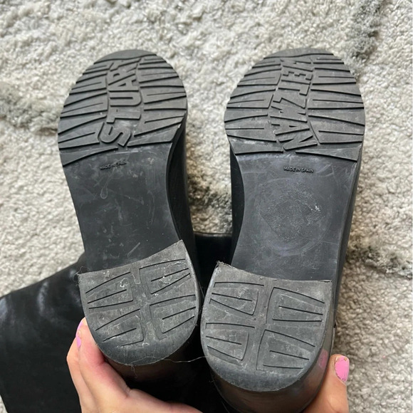 Stuart Weitzman boots Ranch Dressing Moto Ankle combat Boots black leather 7 - Picture 4 of 12